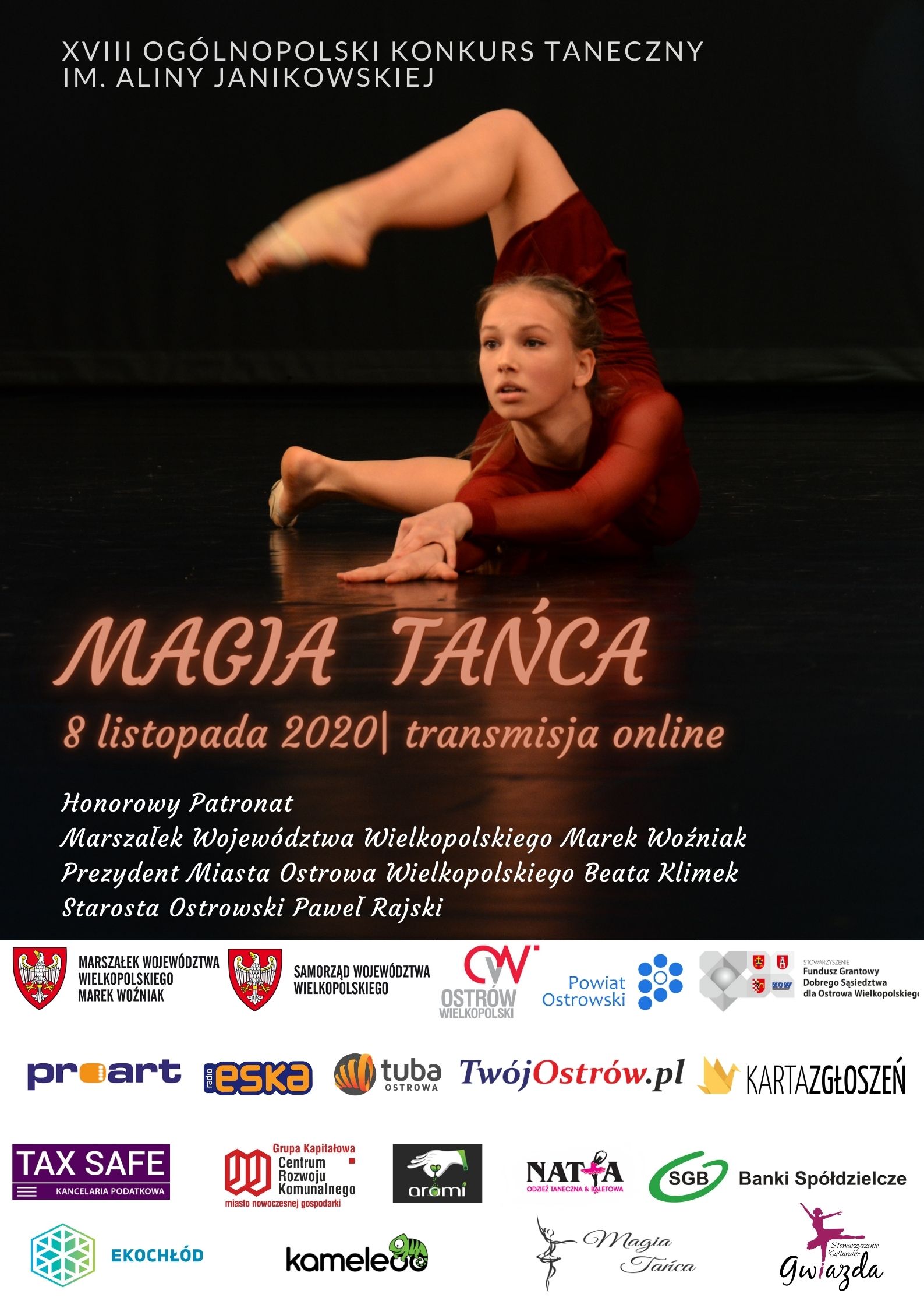 Plakat XVIII Ogólnopolskiego Konkursu Tanecznego Plakat XVIII Ogólnopolskiego Konkursu Tanecznego