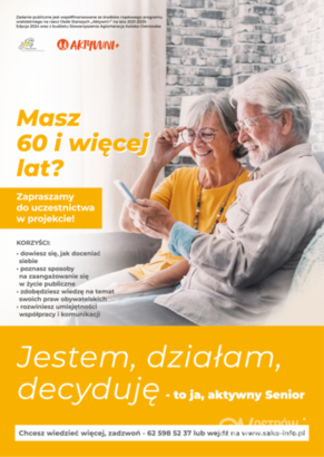 Ilustracja do artykułu: Warsztaty „Jestem, działam, decyduję - to ja, aktywny Senior”