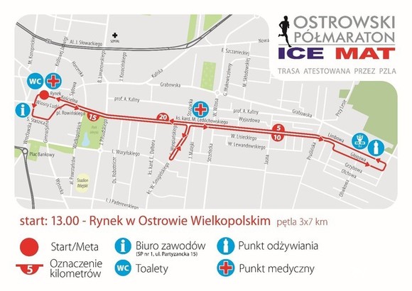 Ilustracja do artykułu: UWAGA ! Utrudnienia w ruchu - Ostrowski Ice Mat Półmaraton !  