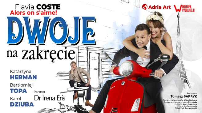 Ilustracja do artykułu: Dwoje na zakręcie – Herman, Topa i Dziuba w Ostrowskim Centrum Kultury