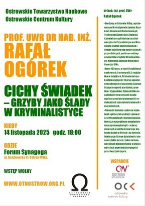 Ilustracja do artykułu: Wykład 'Cichy świadek – grzyby jako ślady w kryminalistyce'
