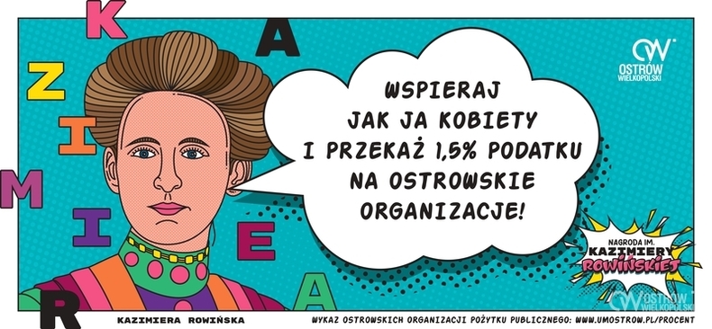 Ilustracja do artykułu: Kazimiera Rowińska zachęca! Zostaw 1,5% w Ostrowie!