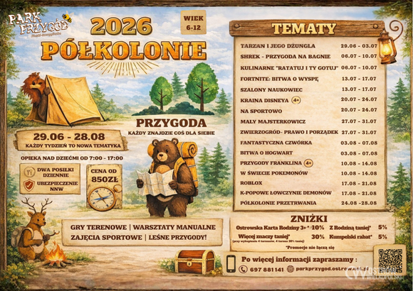 Ilustracja do artykułu: Letnie półkolonie w Parku Przygód Piaski–Szczygliczka! 