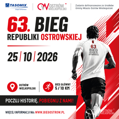 Ilustracja do artykułu: Zapisz się na 63. Bieg Republiki Ostrowskiej!