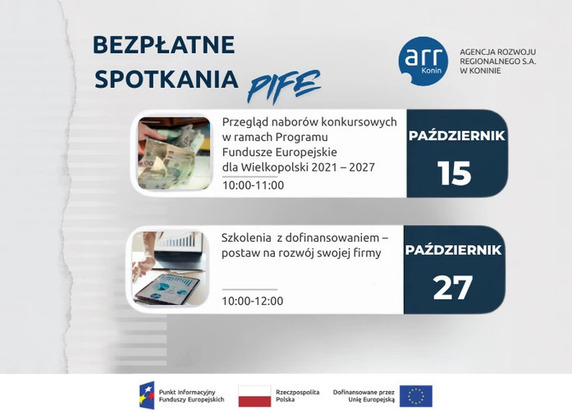Ilustracja do artykułu: Punkt Informacyjny Funduszy Europejskich w Koninie zaprasza na bezpłatne webinarium!