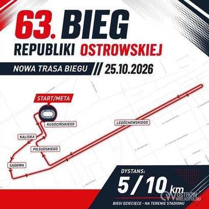 Ilustracja do artykułu: Utrudnienia w ruchu w związku z 63. Biegiem Republiki Ostrowskiej