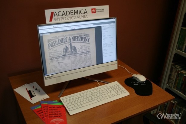 Ilustracja do artykułu: Cyfrowa wypożyczalnia 'Academica' w ostrowskiej Bibliotece