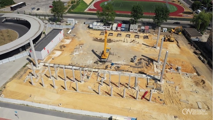 Ilustracja do artykułu: Arena Ostrów – raport z budowy, lipiec 2019