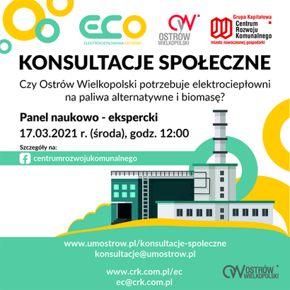 Ilustracja do artykułu: Trwają konsultacje społeczne „Czy Ostrów Wielkopolski potrzebuje elektrociepłowni na paliwa alternatywne i biomasę”
