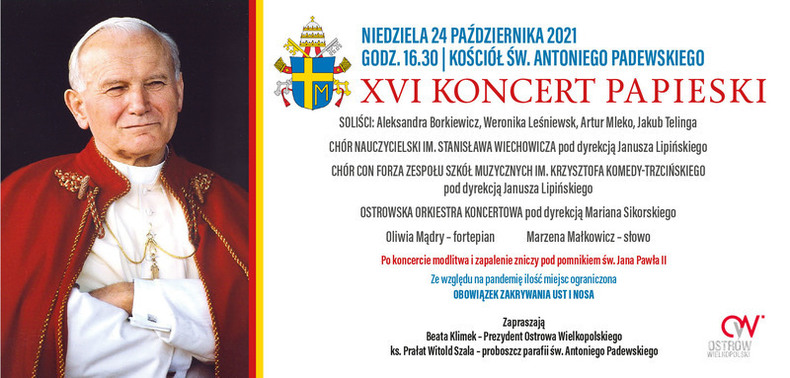 Ilustracja do artykułu: Zapraszamy na XVI Koncert Papieski