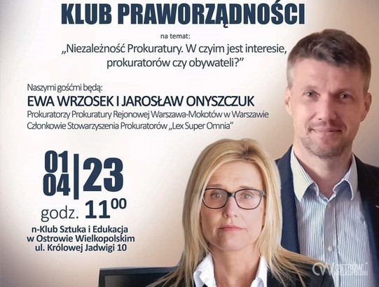 Ilustracja do artykułu: Klub praworządności: Ewa Wrzosek i Jarosław Onyszczuk