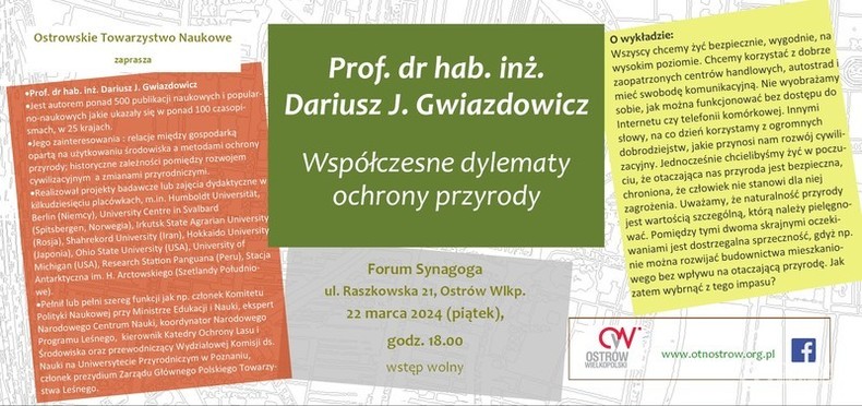 Ilustracja do artykułu: 74. wykład OTN: prof. Dariusz J. Gwiazdowicz
