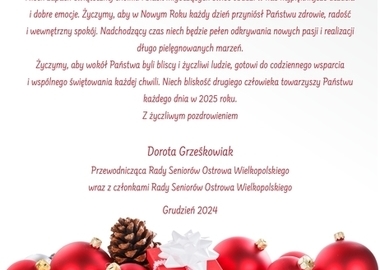 Ilustracja do artykułu: Rada Seniorów Ostrowa Wielkopolskiego składa życzenia