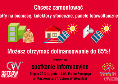 Ilustracja do artykułu: Dofinansowanie na OZE - jutro spotkanie