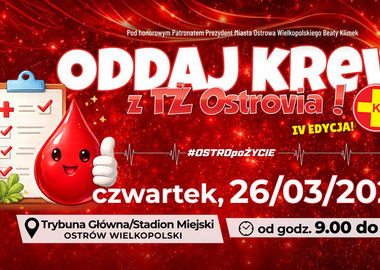 Ilustracja do artykułu: „Oddaj krew z TŻ Ostrovia” już 26 marca