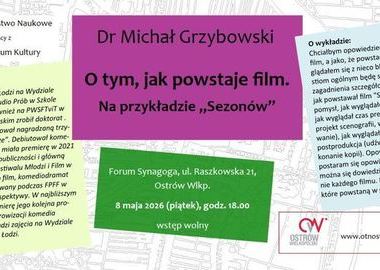 Ilustracja do artykułu: Wykład: O tym, jak powstaje film. Na przykładzie „Sezonów”