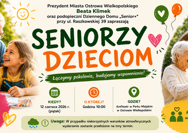 Ilustracja do artykułu: Spotkanie pokoleń „Seniorzy Dzieciom” już 12 czerwca w Amfiteatrze!