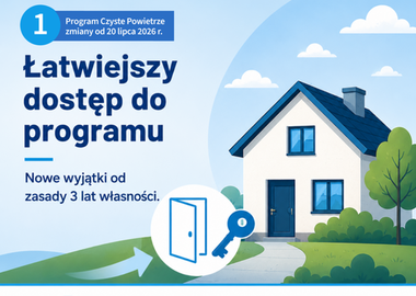 Ilustracja do artykułu: Zmiany w Programie Czyste Powietrze. Od 20 lipca łatwiej skorzystasz...