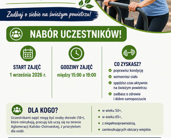 Ilustracja do artykułu: Aktywnie, lokalnie i razem – ruszają zajęcia na siłowni zewnętrznej
