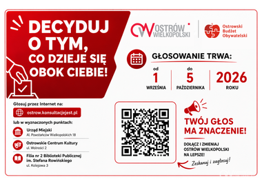 Ilustracja do artykułu: Trwa głosowanie w XII Edycji Ostrowskiego Budżetu Obywatelskiego