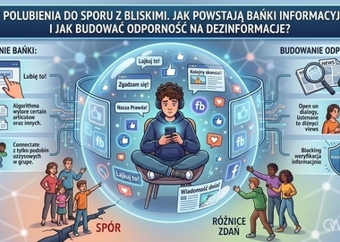 Ilustracja do artykułu: Od polubienia do sporu z bliskimi. Jak powstają bańki informacyjne...