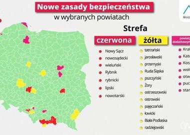 Ilustracja do artykułu: Strefa żółta dla Powiatu Ostrowskiego