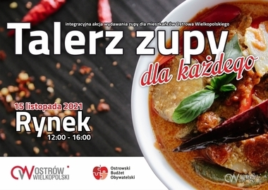 Ilustracja do artykułu: „Talerz zupy dla każdego” w poniedziałek na Rynku