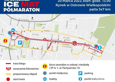 Ilustracja do artykułu: Utrudnienia w ruchu w związku z VIII Ostrowskim ICE MAT Półmaratonem