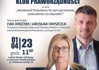 Ilustracja do artykułu: Klub praworządności: Ewa Wrzosek i Jarosław Onyszczuk