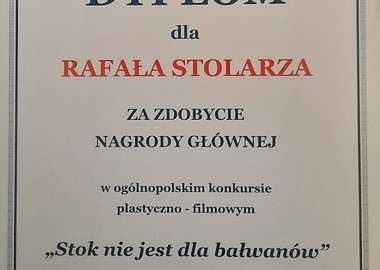 Uczeń Szkoły Podstawowej nr 4  laureatem Ogólnopolskiego Konkursu Plastyczno – Filmowego (4)