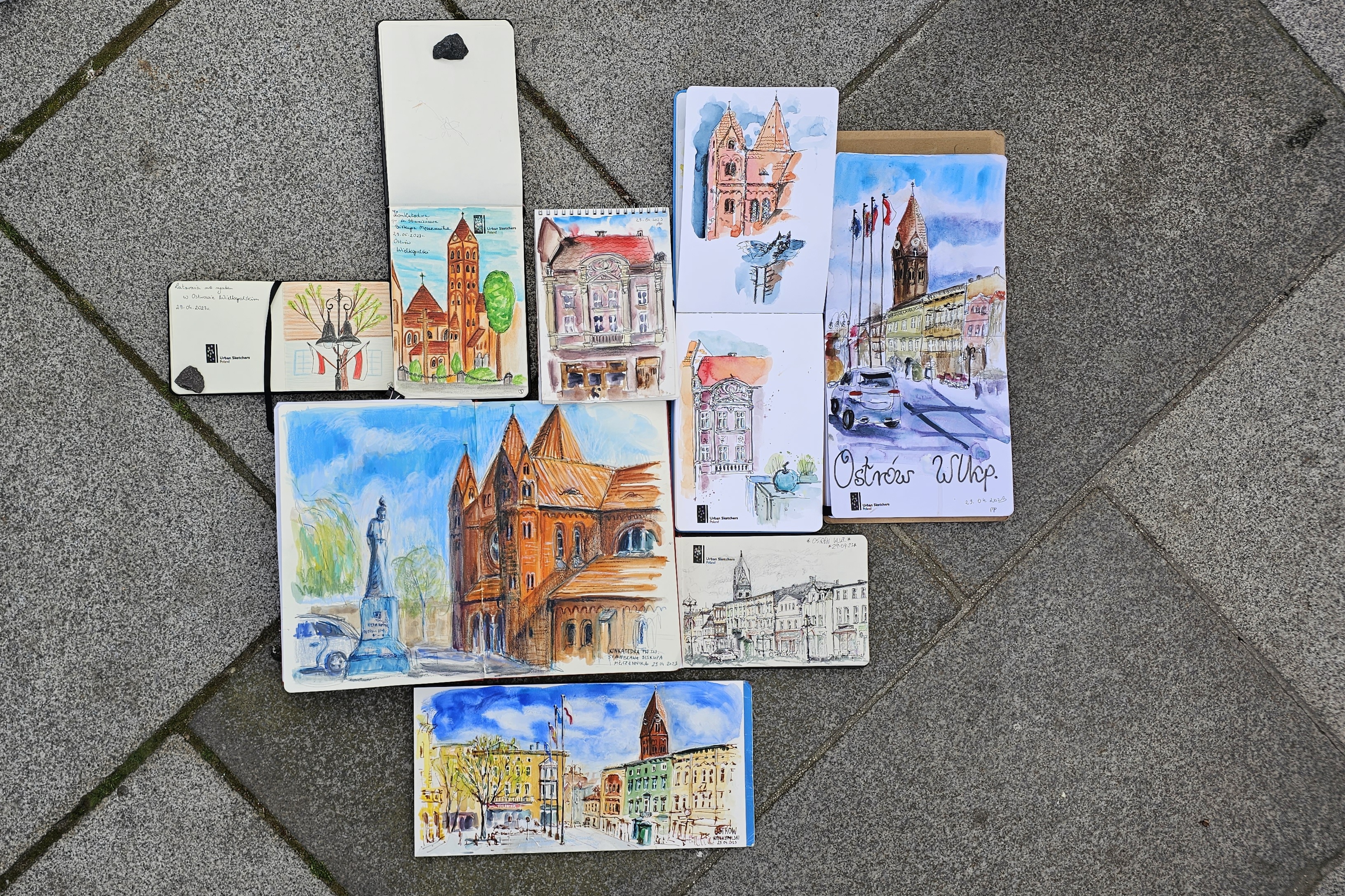 prace Urban Sketchers Poland 