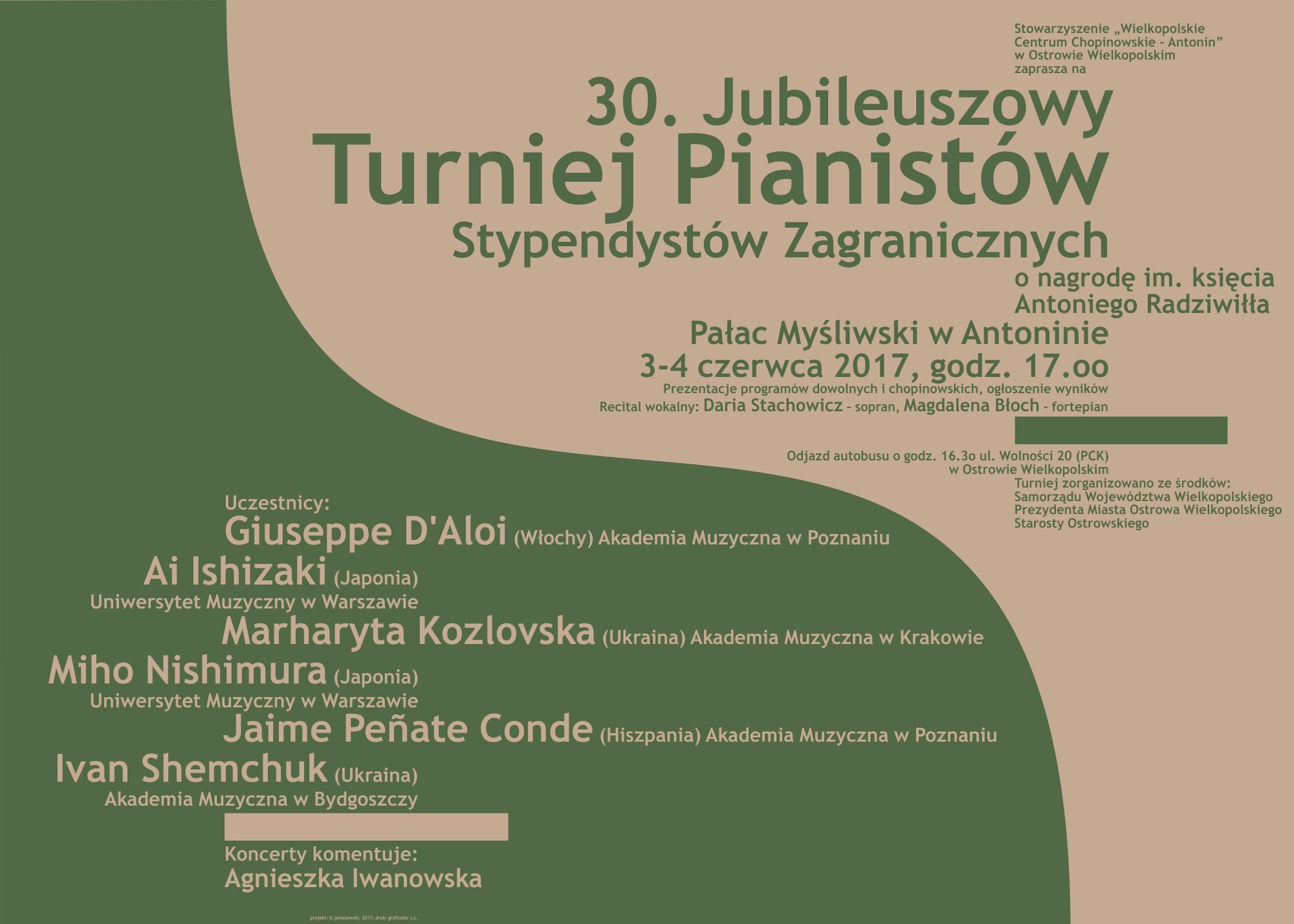 Afisz Turniej Pianistów Stypendystów Zagranicznych Afisz Turniej Pianistów Stypendystów Zagranicznych