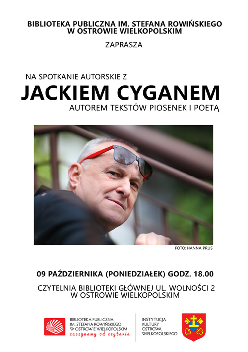Plakat - spotkanie z Jackiem Cyganem