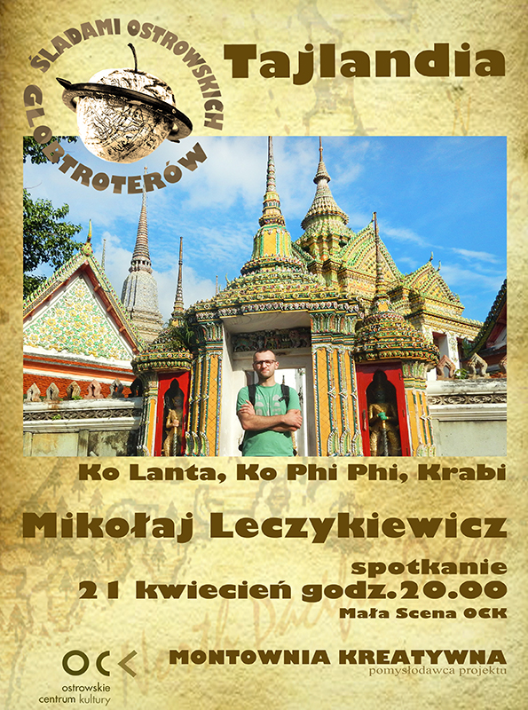 Plakat Śladami Ostrowskich Globtroterów -kwiecień 2017 r.