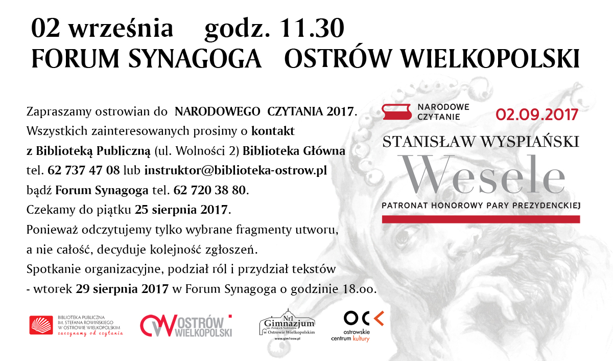 Narodowe Czytanie baner Narodowe Czytanie baner