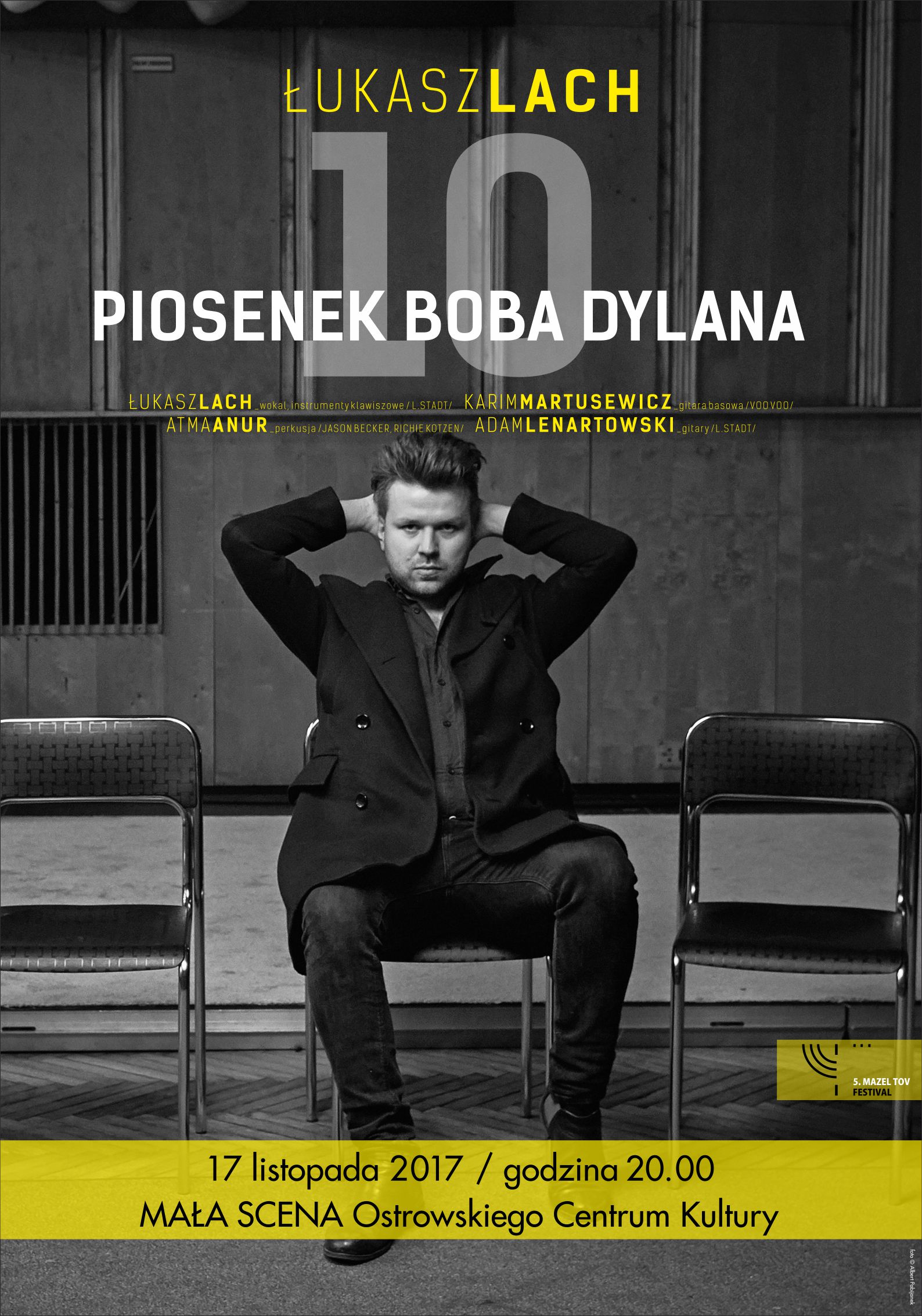 Plakat ŁUKASZ LACH 10 piosenek Boba Dylana