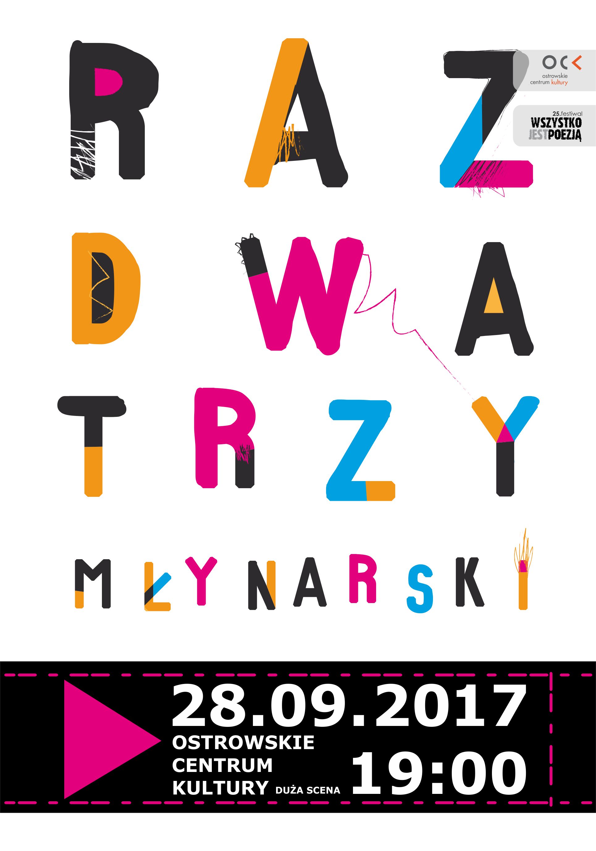 Afisz Raz Dwa Trzy MŁYNARSKI