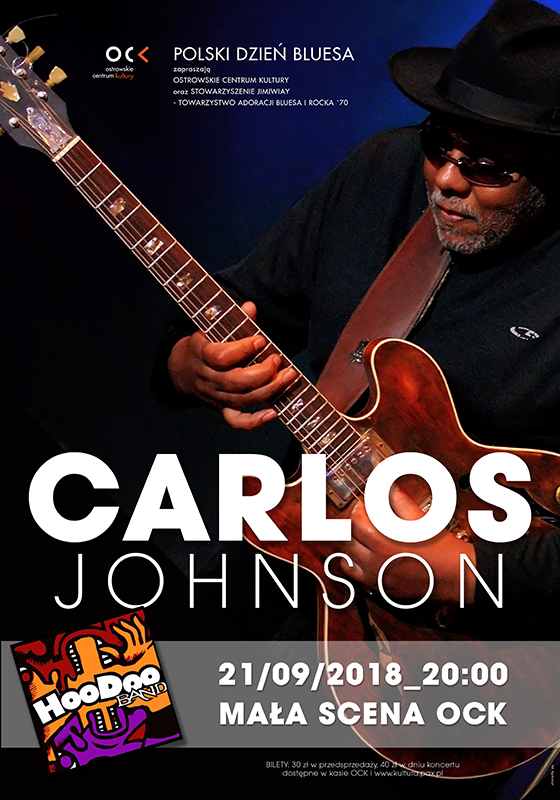 Afisz koncertu Carlos Johnson & HooDoo Band