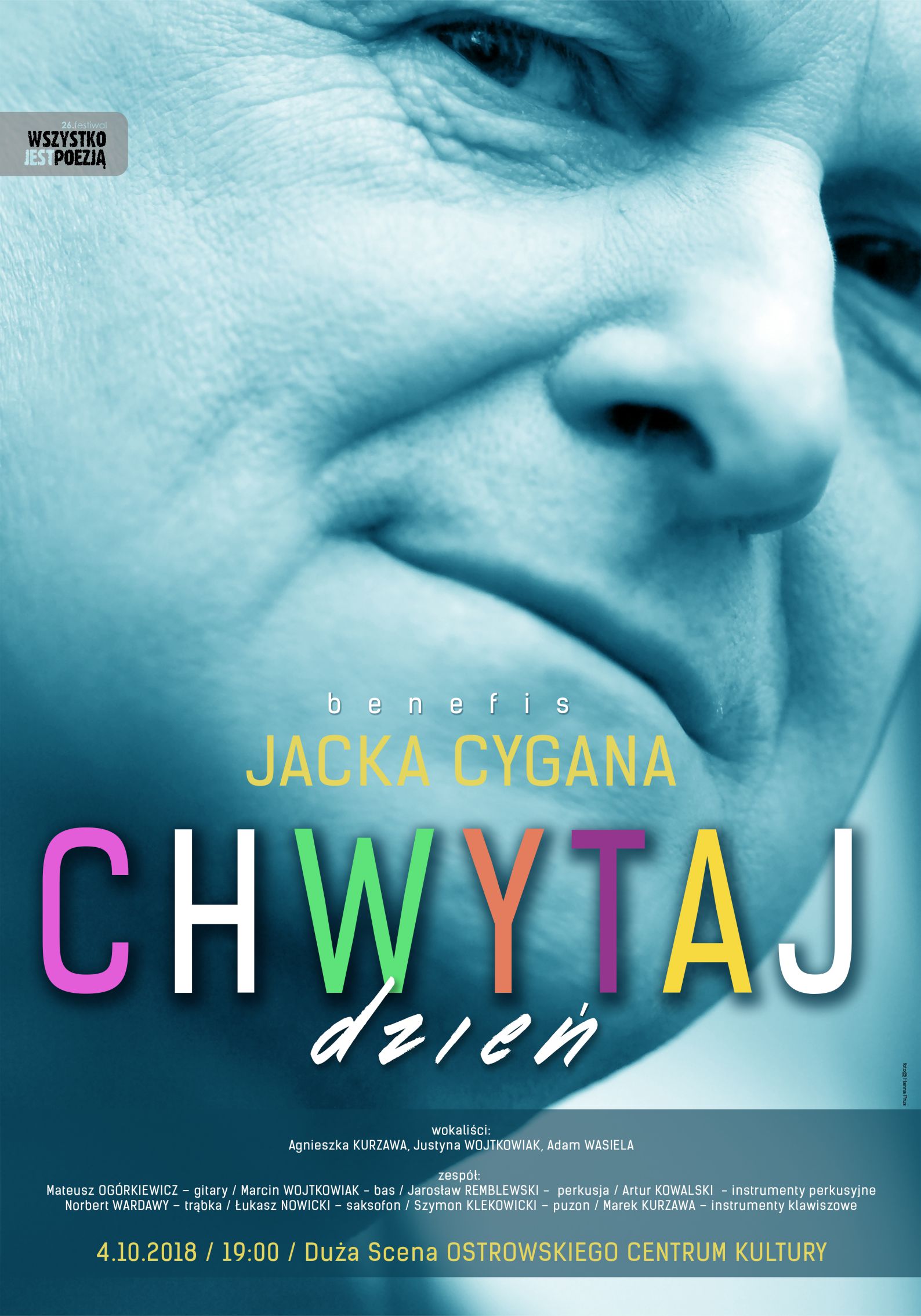 Plakat - CHWYTAJ DZIEŃ. Benefis Jacka Cygana