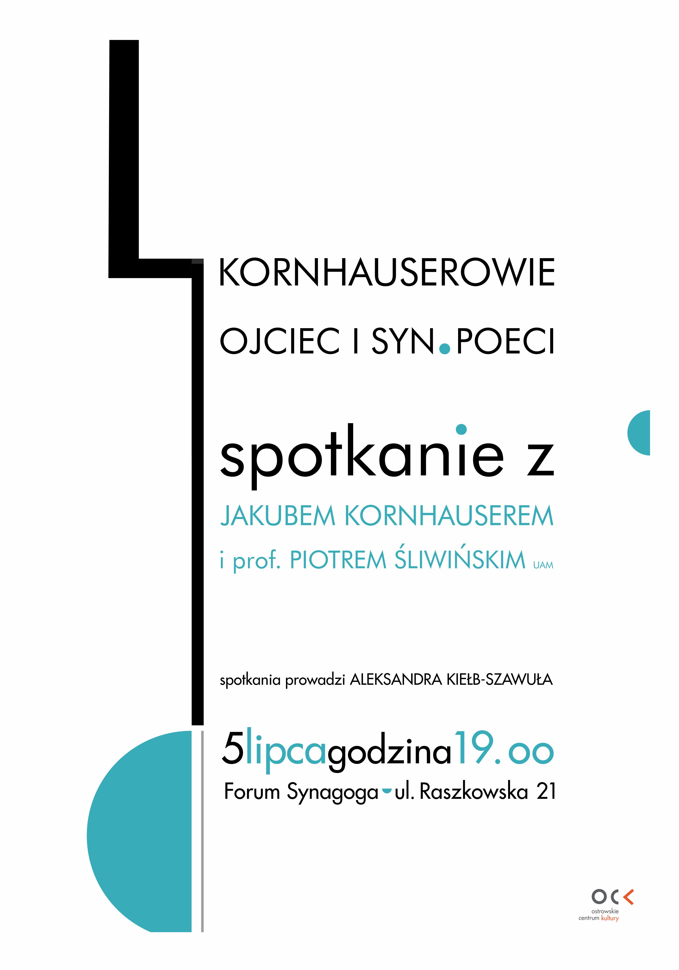 Plakat Kornhauserowie. Ojciec i syn. Poeci