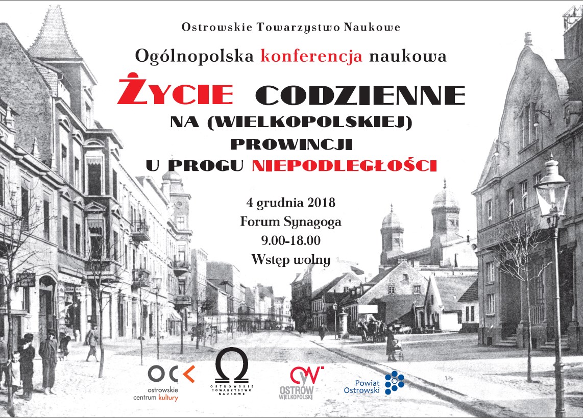 Plakat Konferencji naukowej "Życie codzienne na (wielkopolskiej) prowincji u progu niepodległości"