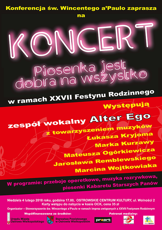 Plakat koncertu Piosenka jest dobra na wszystko Plakt koncertu Piosenka jest dobra na wszystko