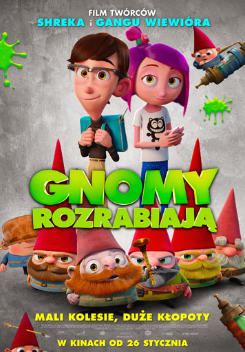 Plakat filmu Gnomy rozrabiają Plakat filmu Gnomy rozrabiają