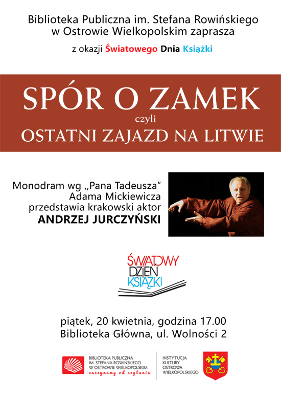 Baner monodramu Spór o zamek Baner monodramu Spór o zamek