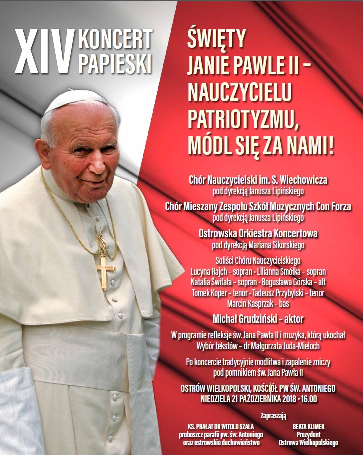 Plakat - XIV Koncert Papieski