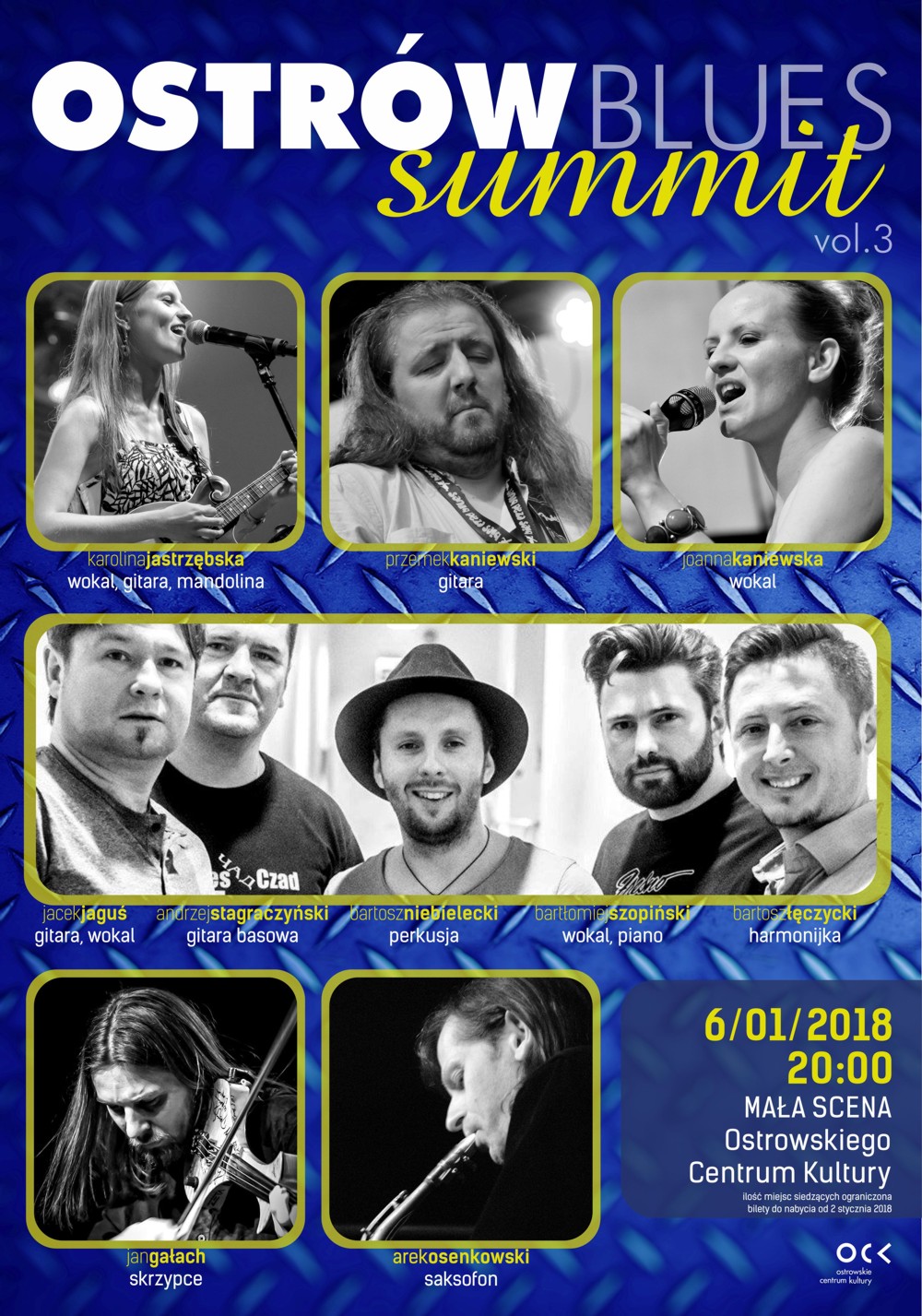 Afisz Ostrów Blues Summit vol.3 Afisz Ostrów Blues Summit vol.3