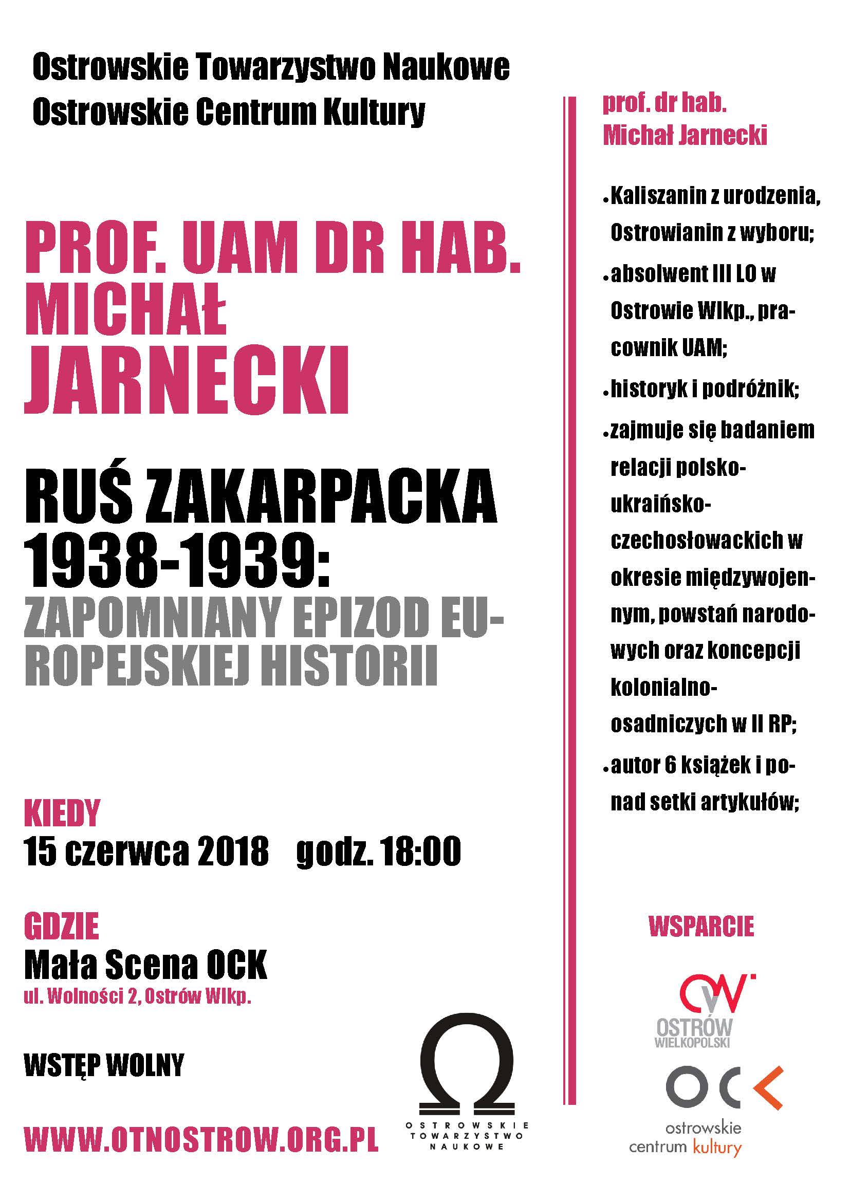 Plakat - Wykład OTN. Ruś Zakarpacka 1938-1939 Plakat - Wykład OTN. Ruś Zakarpacka 1938-1939