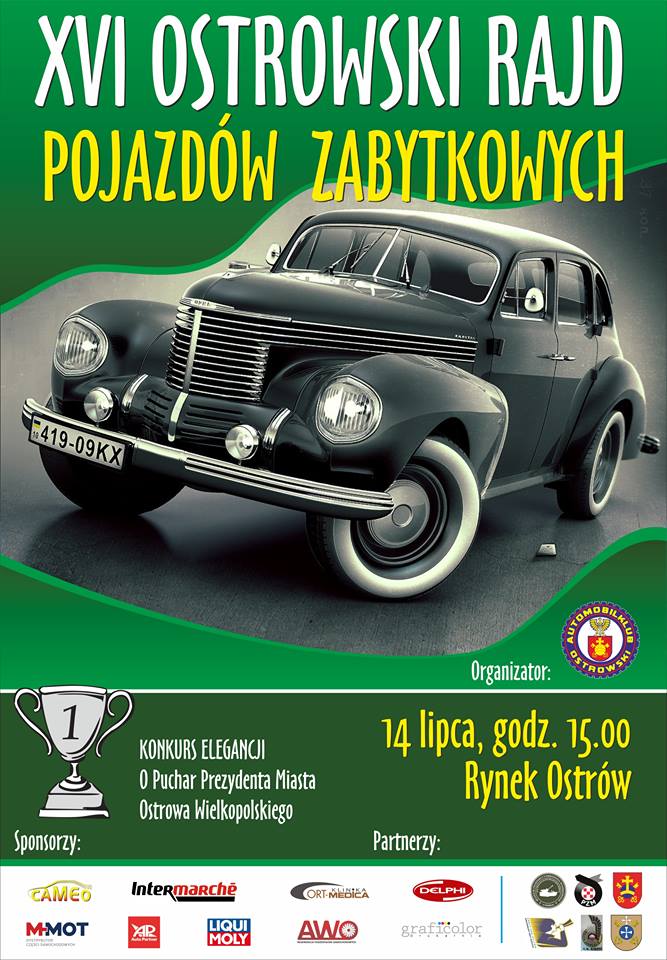 Plakat XVI Ostrowski Rajd Pojazdów Zabytkowych Plakat XVI Ostrowski Rajd Pojazdów Zabytkowych