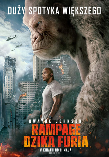Plakat folmu Rampage: Dzika furia Plakat filmu Rampage: Dzika furia