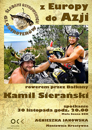 Plakat Śladami Ostrowskich Globtroterów-Kamil Siereński